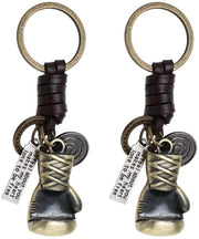 Manubrio per Chiave a forma di Scarpa da Borsa in Bronzo Vintage - 2x Manubri - Larghezza 10cm - Materiale in Pelle - Materiale Duraturo