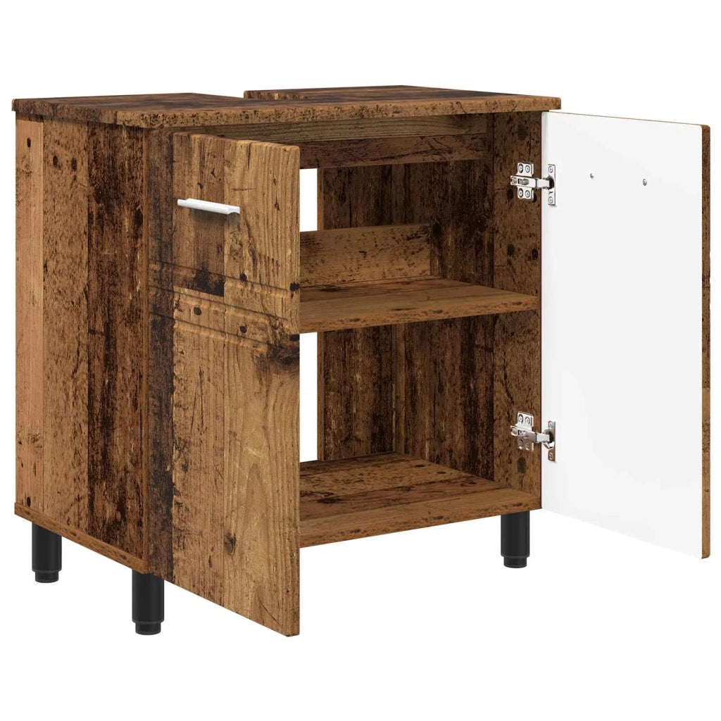 Mobiletto da bagno Legno antico 60 x 35 x 60 cm 889413