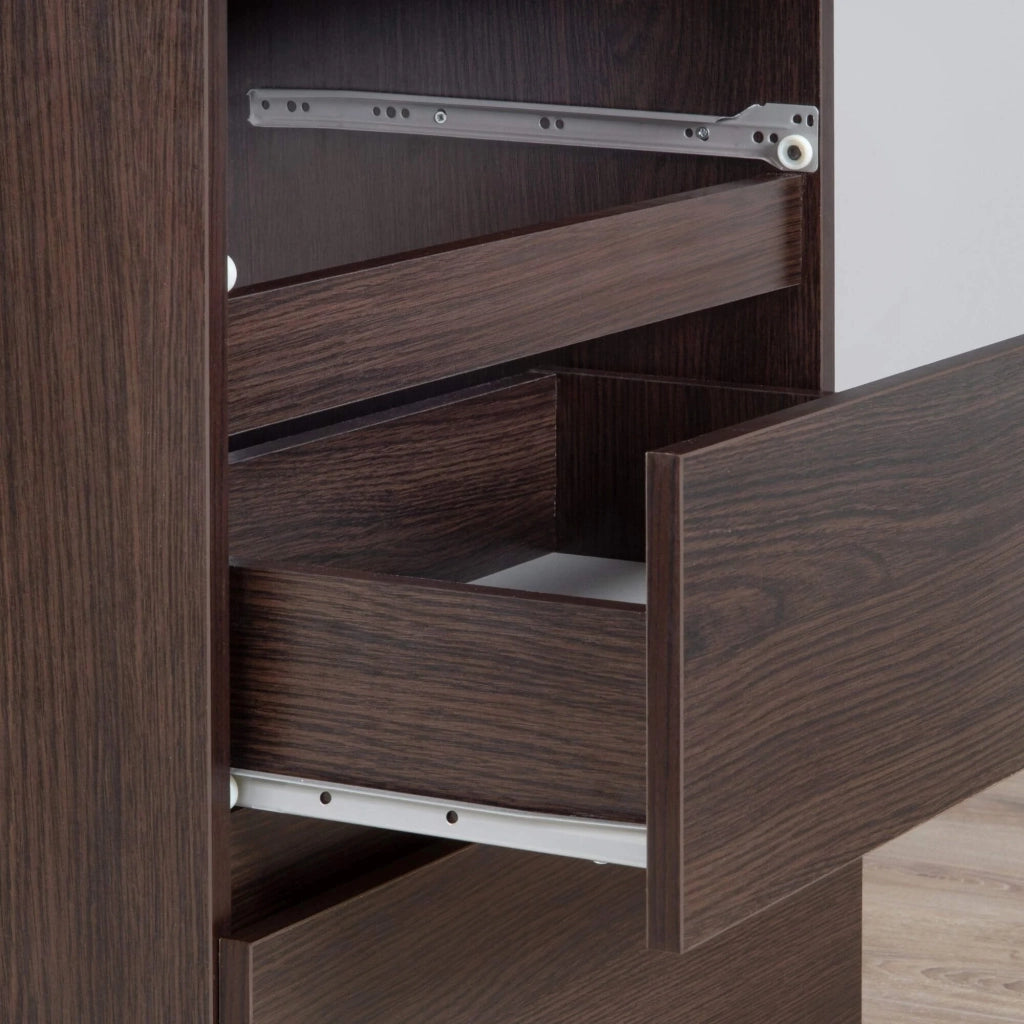 Scrivania angolare AKORD B17 Wengé 120 cm 1 anta 1 cassetto 120x126x79 cm