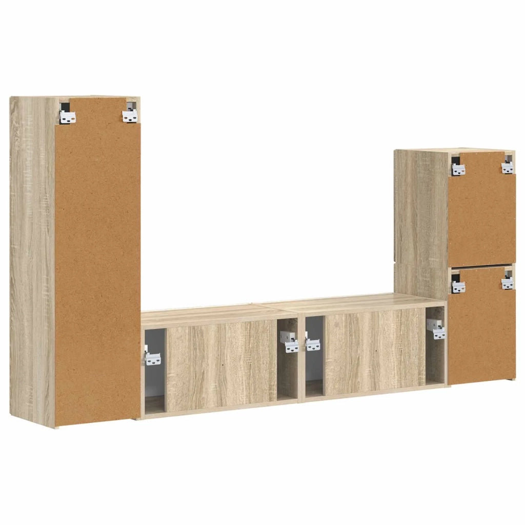 Set mobile TV 4 pcs Rovere Sonoma Legno multistrato 3409026