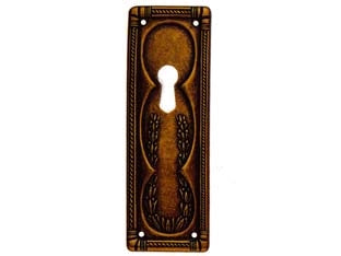 BOCCHETTE PER MOBILI RETTANG. VERTICALI MOD.30705 IN ZAMA ANTICATA- - mm.33x97h. - 10 pezzi METALSTYLE