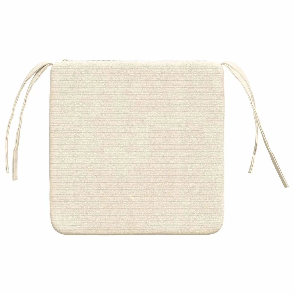 Cuscini per Seduta 4 pcs Crema 40 x 40 x 3 cm Tessuto in Cords 42015226