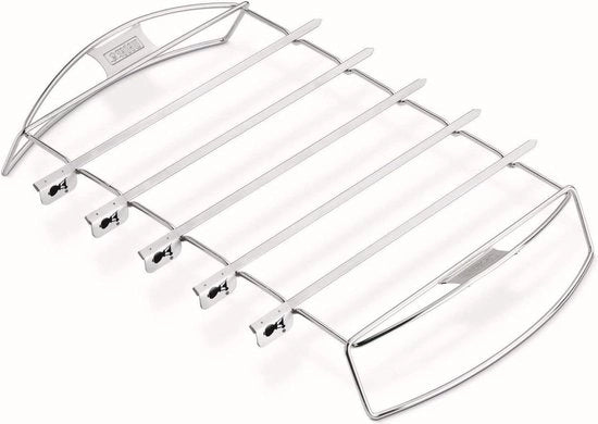 Set per spiedini di kebab per barbecue | Spiedini per kebab e kebab rek | Adatto per serie Q2000 | Cuoci e servite kebab | Stagno antiaderente in alluminio | Accessori barbecue premium (6606) Spiedini per kebab