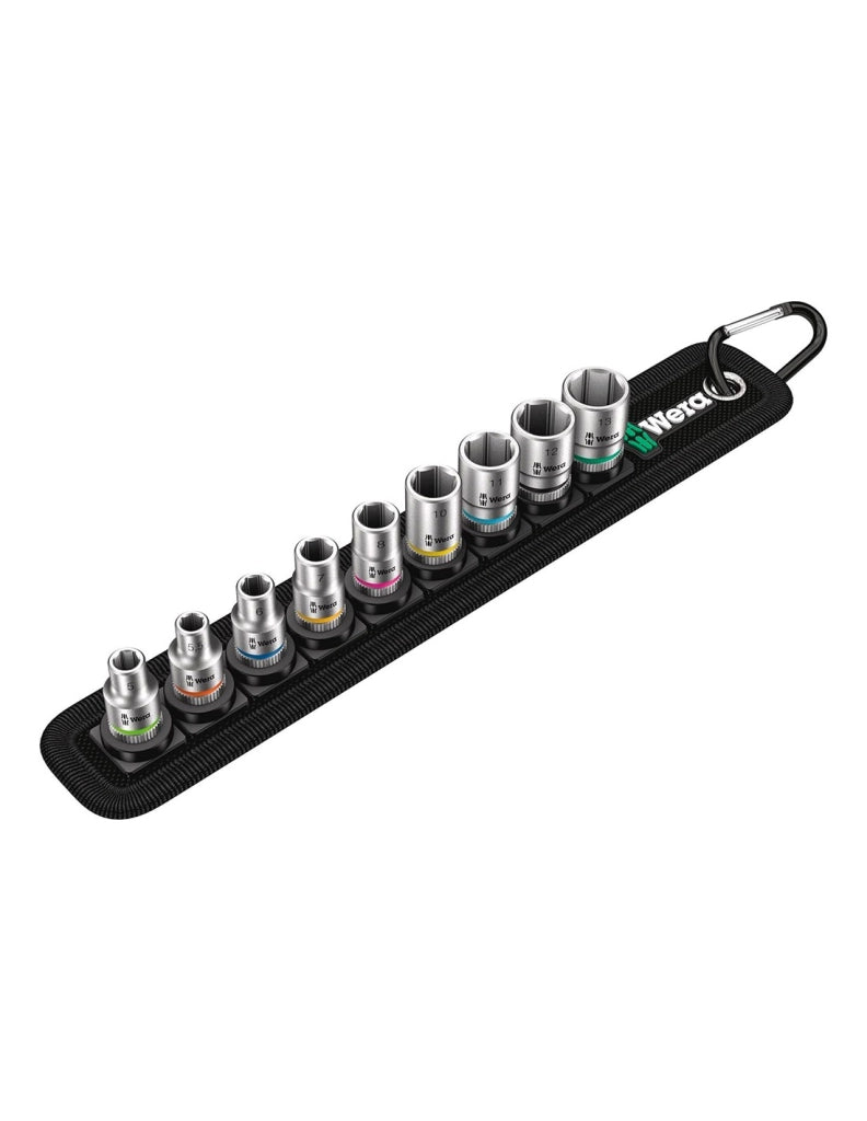 Set di 9 bussole Zyklop 1/4" WERA Belt A 4