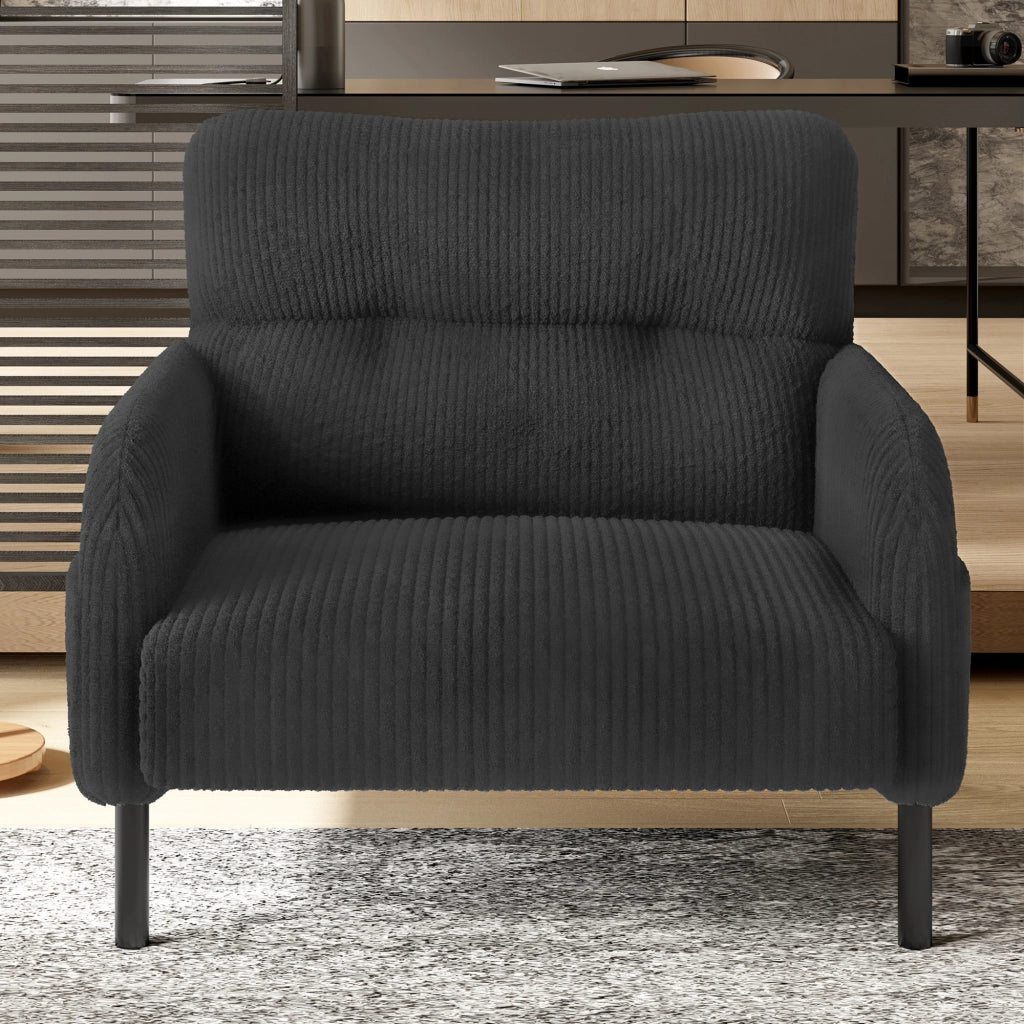 Poltrona in Velluto con Braccioli e Tasche Laterali ¨C MINIMAL ¨C Struttura Solida