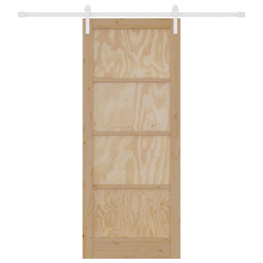 Porta scorrevole Naturale e Bianco 86 x 211 cm 3445430
