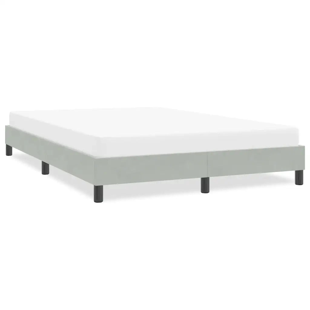 Giroletto senza Materasso Grigio Chiaro 160x210 cm Velluto 4101361