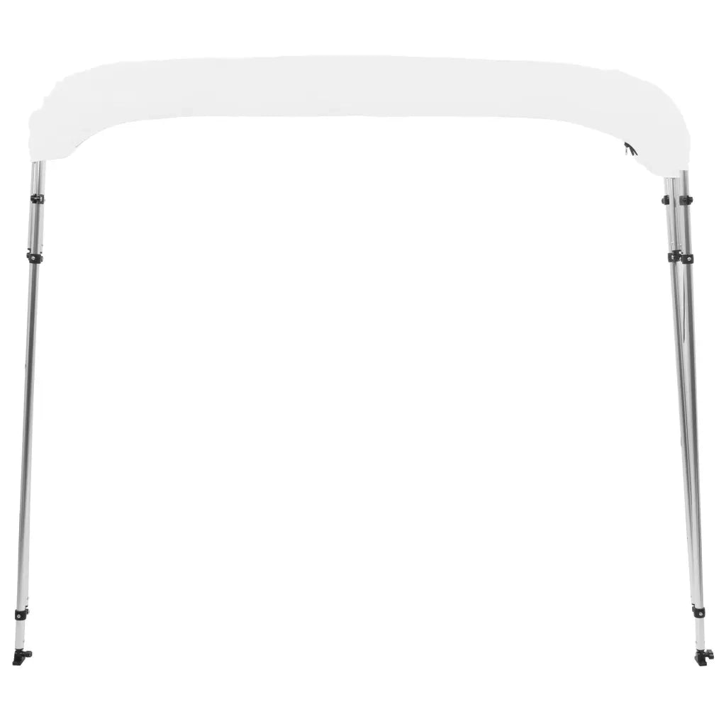 Bimini di Prua con Tendalino a 4 Archi-Tenda da Sole per Bimini di Prua Bianco 243x180x137 cm