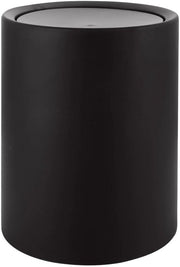 Contenitore di Rifiuti per Bagno 8 Litri - BPA Libero - Emme per Cosmetici - Cassetto di Rifiuti in Plastica Nera per Cucina e Ufficio - 26 x 22 x 165 cm.