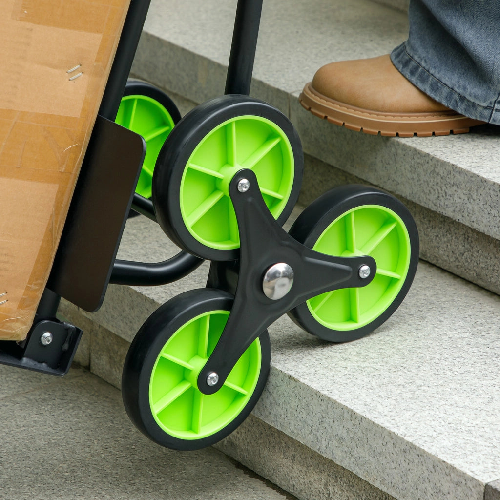 Carrello Portapacchi Pieghevole 6 Ruote ¨C Zephmum ¨C Verde 120kg Acciaio