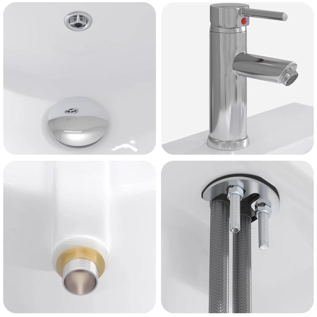 Mobile da bagno con lavabo Rovere Nero 42 x 40 x 84,5 cm 890769