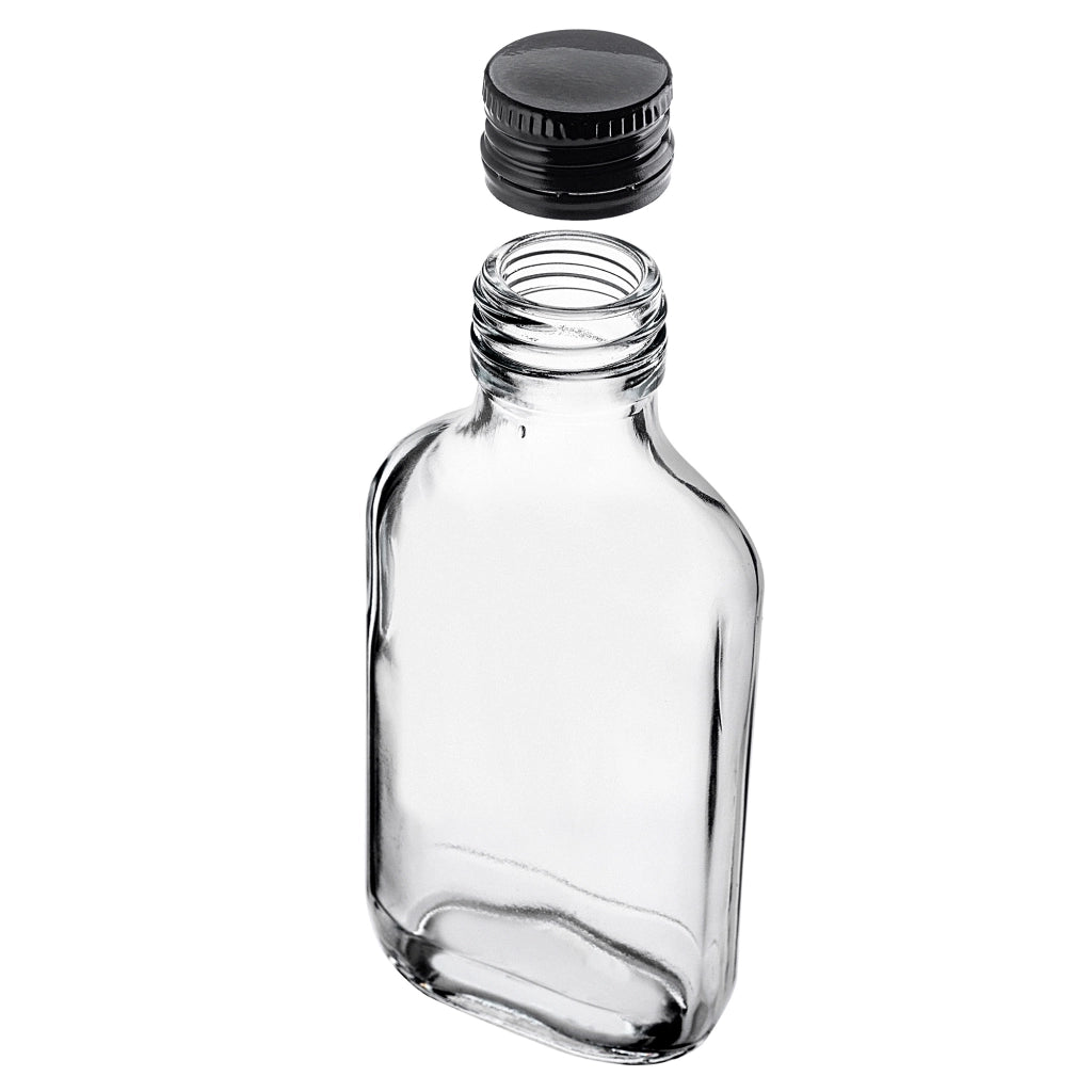 KADAX Flask Bottle 100ml Con Tappo Nero 10pz.