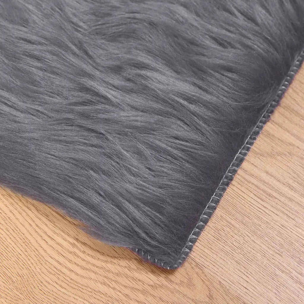 Tappeto in finta TAFALLA Antracite 160 x 230 cm Poliestere 42021594
