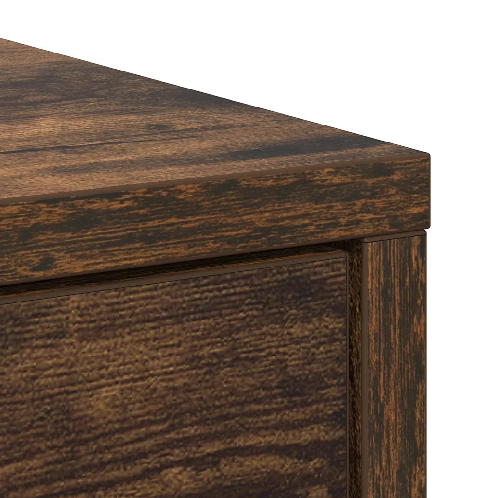 Credenza con Cassetti e Ante Rovere Fumo 73x31x90 cm 861854