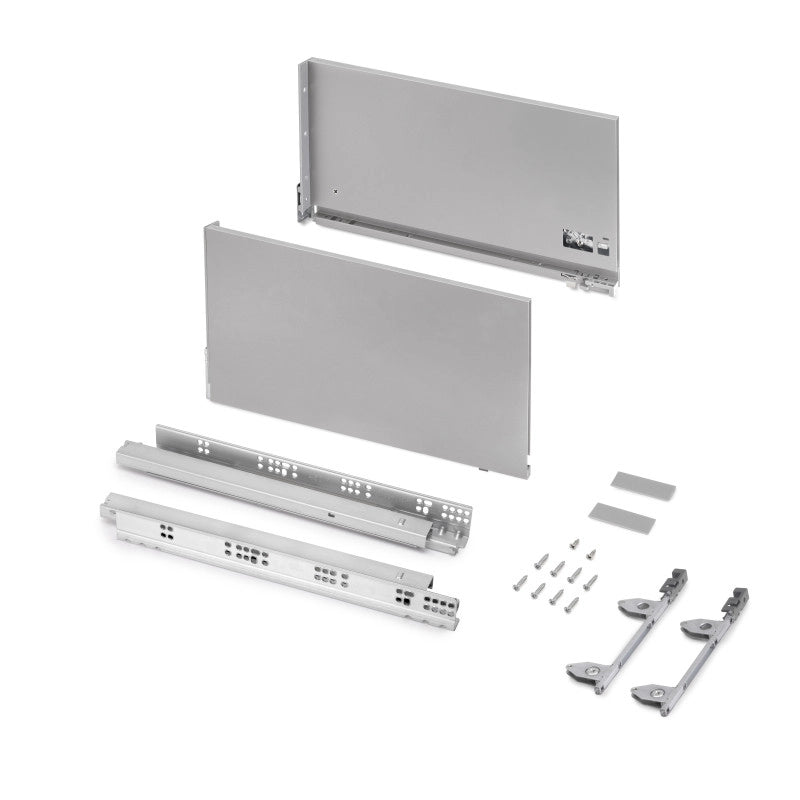 Cassetto esterno Vertex 60kg, altezza 242mm, profondità 450mm, Acciaio, Grigio Antracite