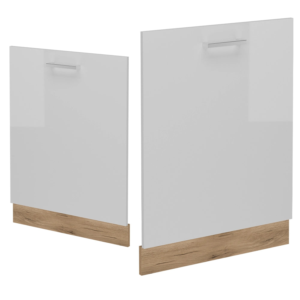 Pannello frontale R-Line Bianco lucido/Rovere dorato 60 cm senza piano di lavoro Vicco