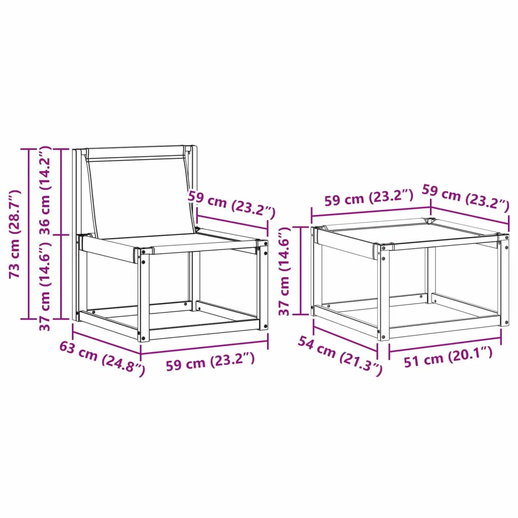 Set di divani da esterno con cuscino 6 pcs Naturale e Beige 3368928