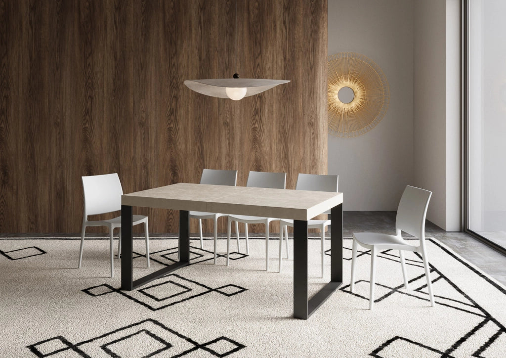Tavolo allungabile 90x160/264 cm Tekno cashmere gambe antracite