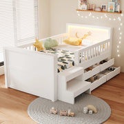 letto per bambini legno bianco 90 x 200 cm