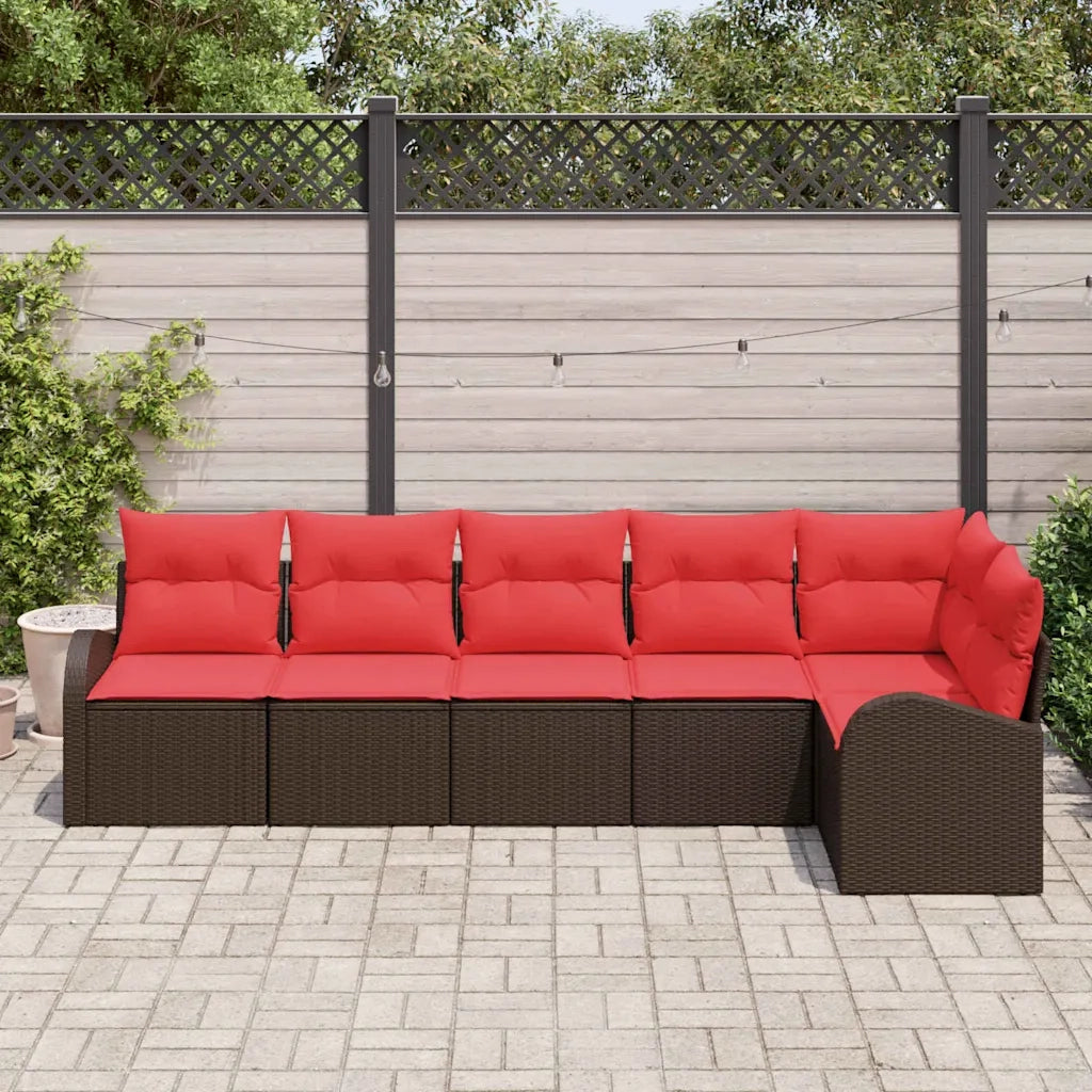 Set Divano da Giardino Marrone polyrattan 3346064