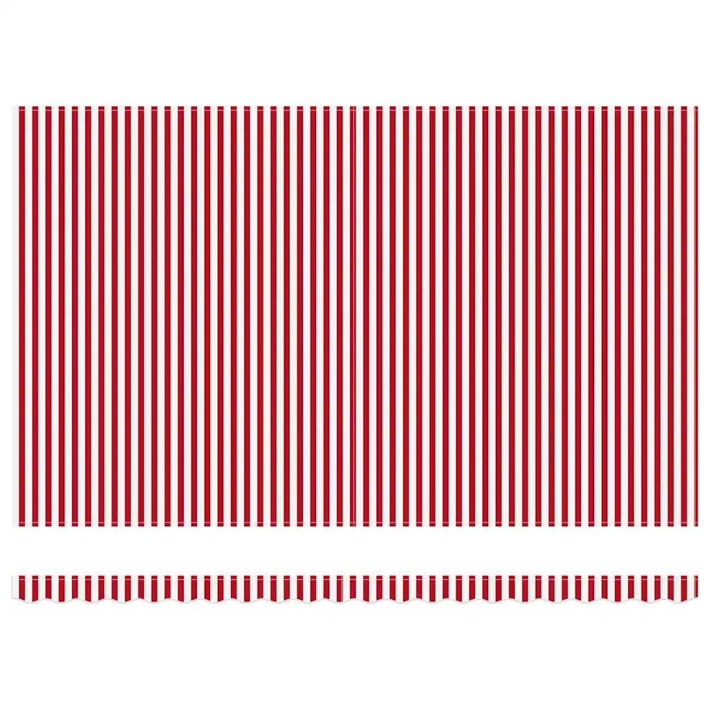Tenda Retrattile Rosso e Bianco 500 × 300 cm Tessuto e acciaio 3331262