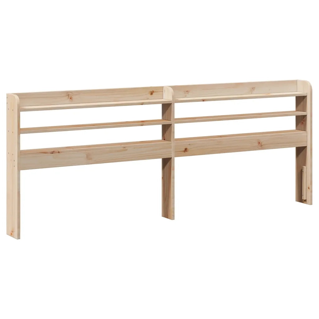 Giroletto con Testiera 200x200 cm in Legno Massello di Pino 3306796