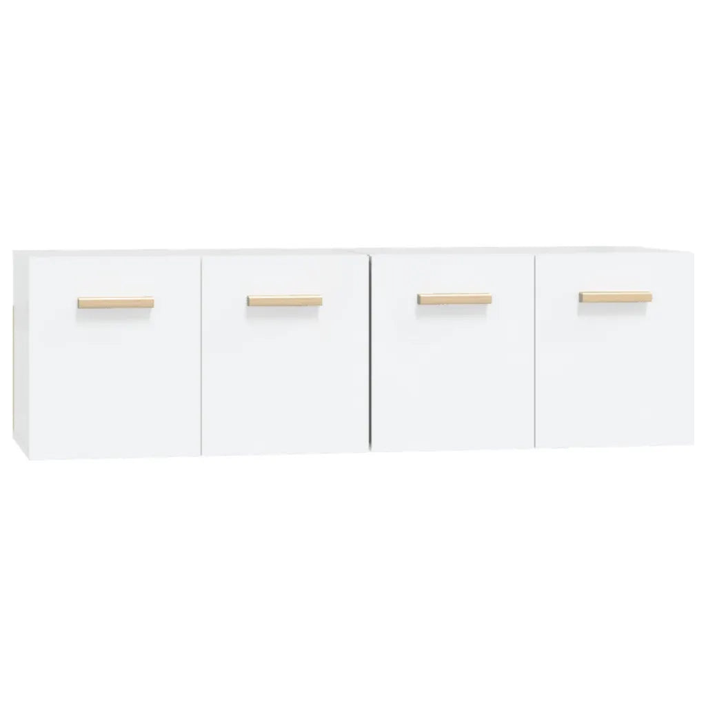 Armadietto a Muro | Mobili Parete 2 pz Bianco 60x36,5x35 cm Legno Multistrato