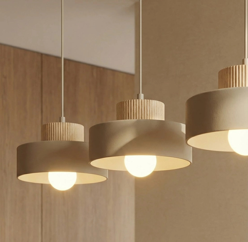 Lampada sospesa KIVI japandi beige 3xE27 Emibig