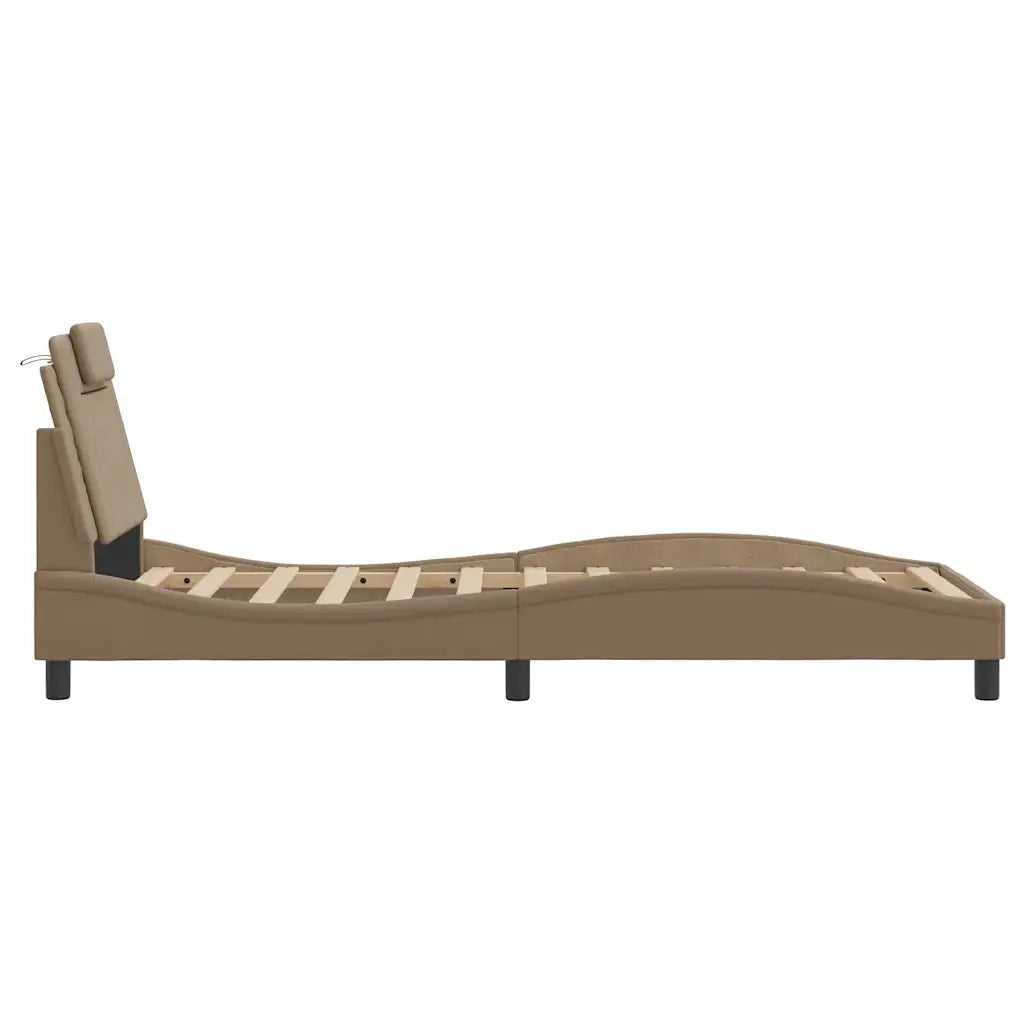 Giroletto Viana senza Materasso Cappuccino 80x200 cm in Similpelle 3208058