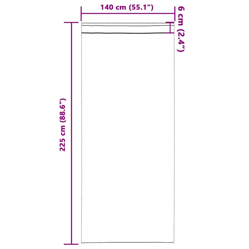 Tende in Velluto con tende 2 pcs Champagne 225 x 140 cm Velluto 4107710