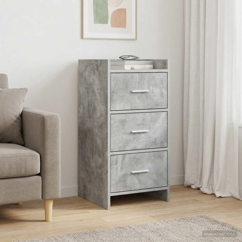 Credenza Grigio Cemento 40 x 36 x 80 cm Legno ingegnerizzato 8011062