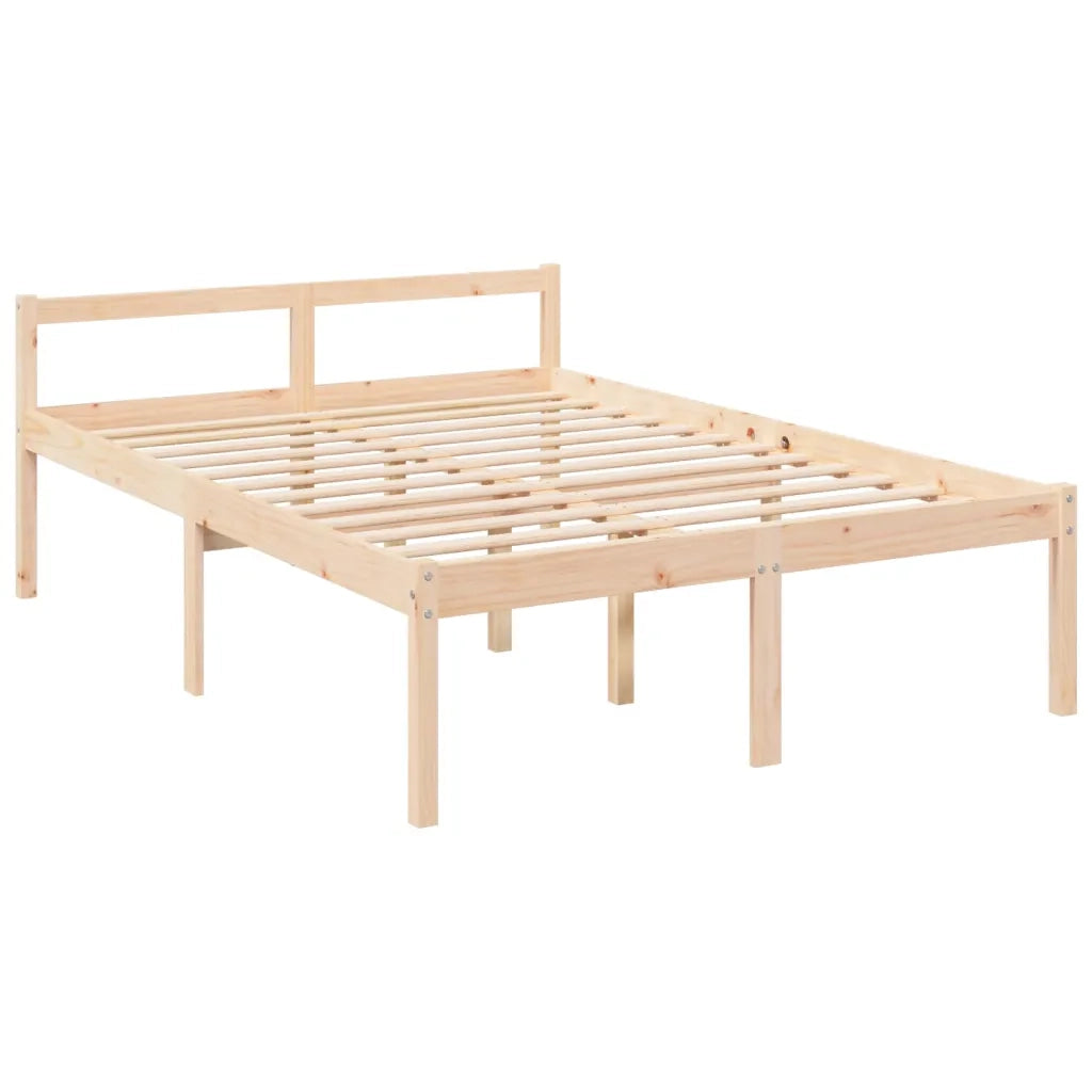 Letto matrimoniale | Letto per adulti | Letto per Anziani con Testiera Small Double in Legno Massello