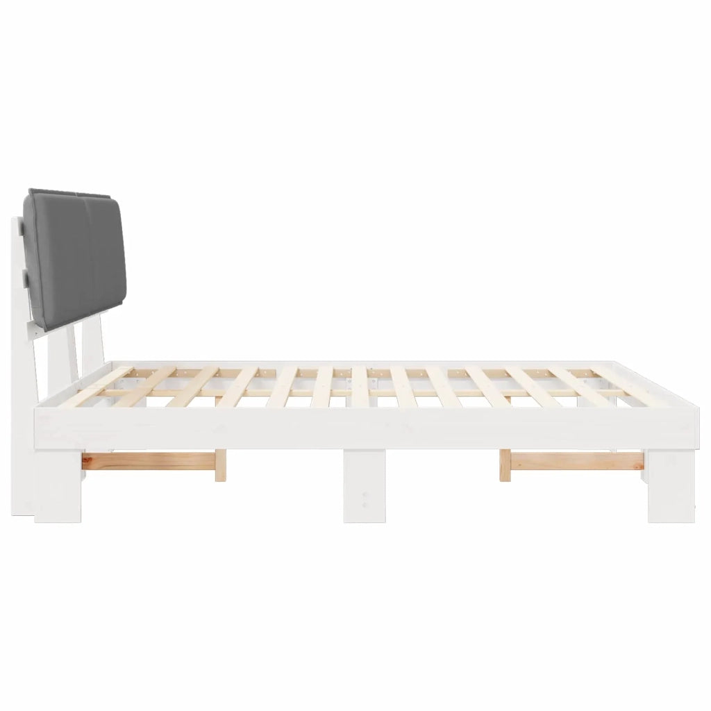 Letto con Testiera Rivestita-Struttura Letto con Testiera Grigio chiaro 200 x 200 cm 815949