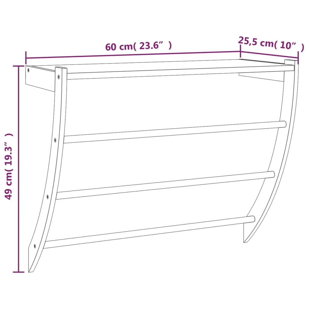 Portasciugamani 60x25,5x49 cm in legno massello di noce 02_0005537
