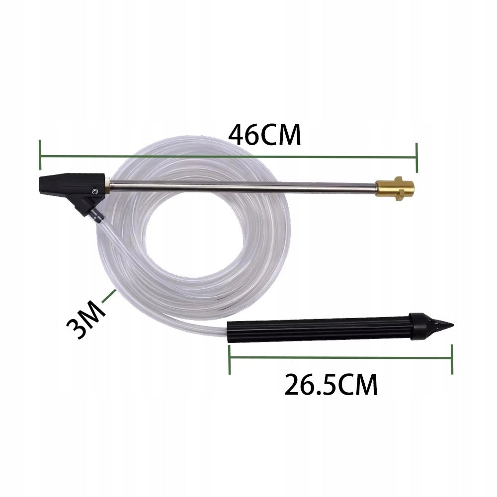 Set di Idrosabbiatura con Ugello Ceramico – Compatibile con Idropulitrici Kärcher K2-K7 | Tubo 3m, Lancia 460mm