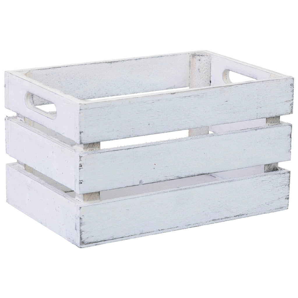 Cassetto in legno bianco 18x12x10h cm