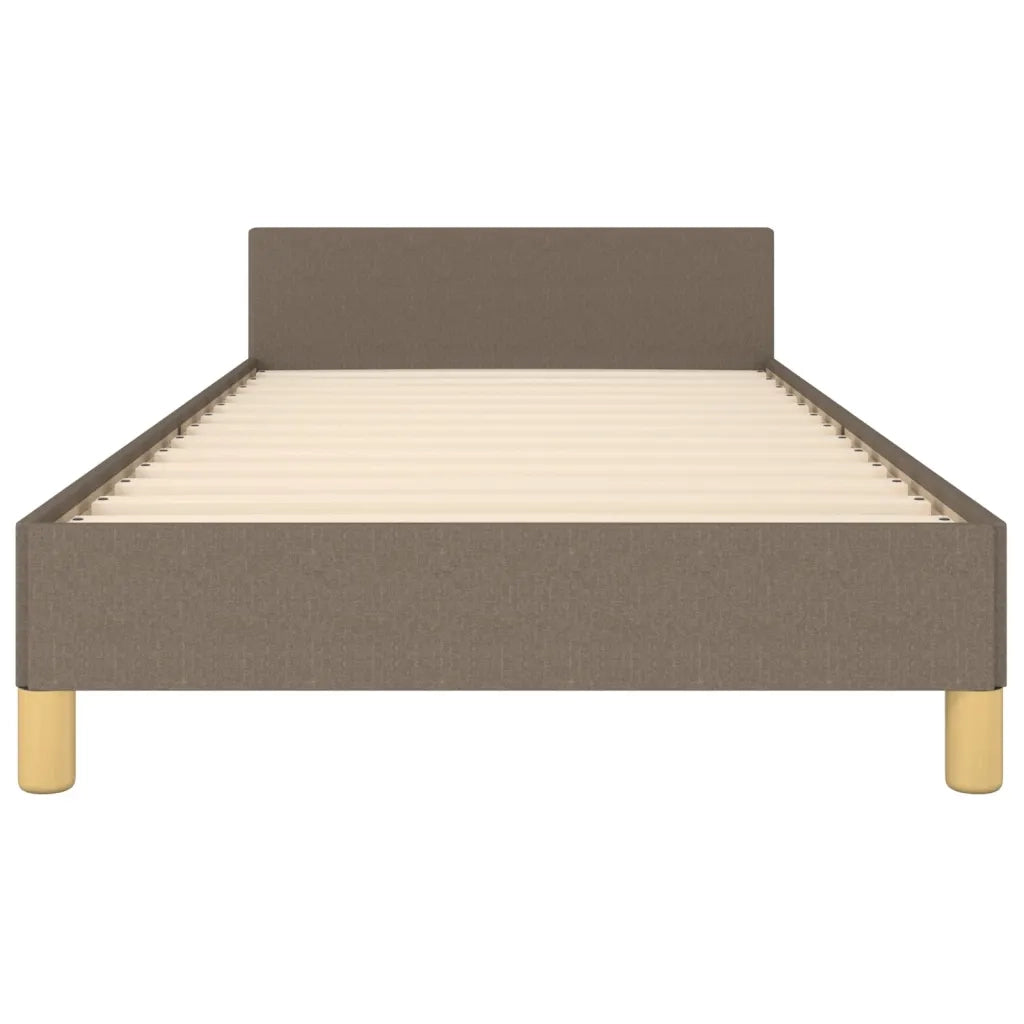 Letto singolo | Letto per adulti | Giroletto senza Materasso Tortora 90x200 cm Tessuto