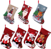 Set personalizzato di 7 calze da Natale, decorazione da Natale, candela da camino da Natale, calze da Natale appese, adatte per camino, alberi da Natale, muri e scale