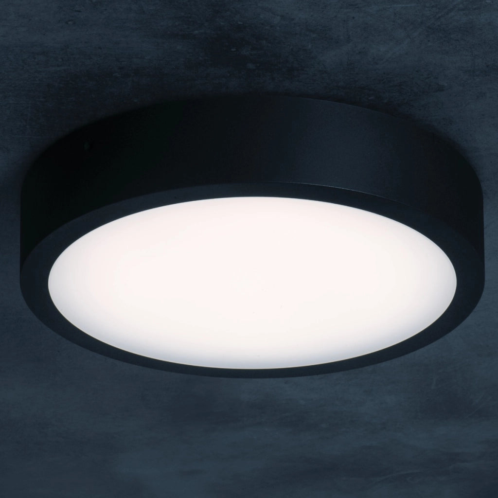 Plafoniera LED nera Ø25cm 13W CCT 3000-4000K IP66 Kanlux