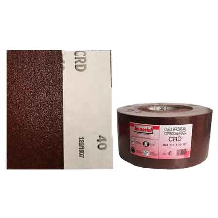 CARTA ABRASIVA 'CRD' Grana 100 - rotolo mm 115x100 mt - 100 metrilineari- IMPERIAL ABRASIVI