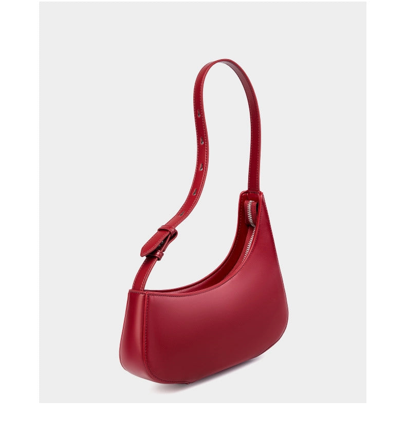 Borsa da donna in vera pelle rossa