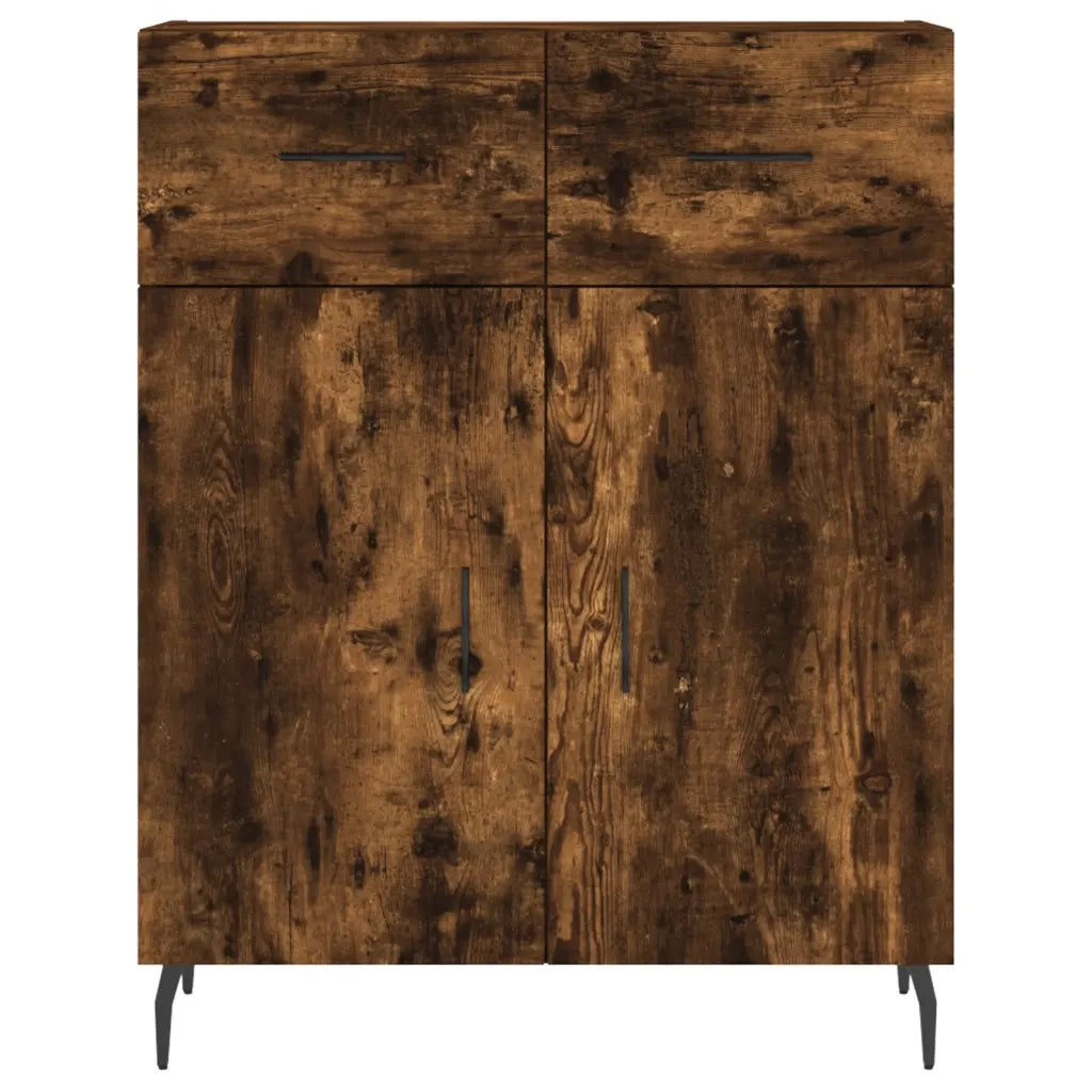 Credenza | Madia | Buffet da pranzo | Armadio da pranzo Rovere Fumo 69,5x34x180 cm in Legno Multistrato