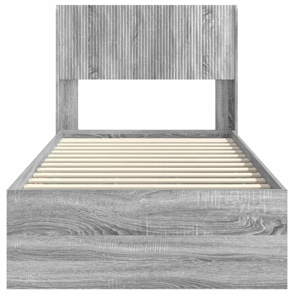 Struttura del letto con stoccaggio e testata Grigio Sonoma 3414334