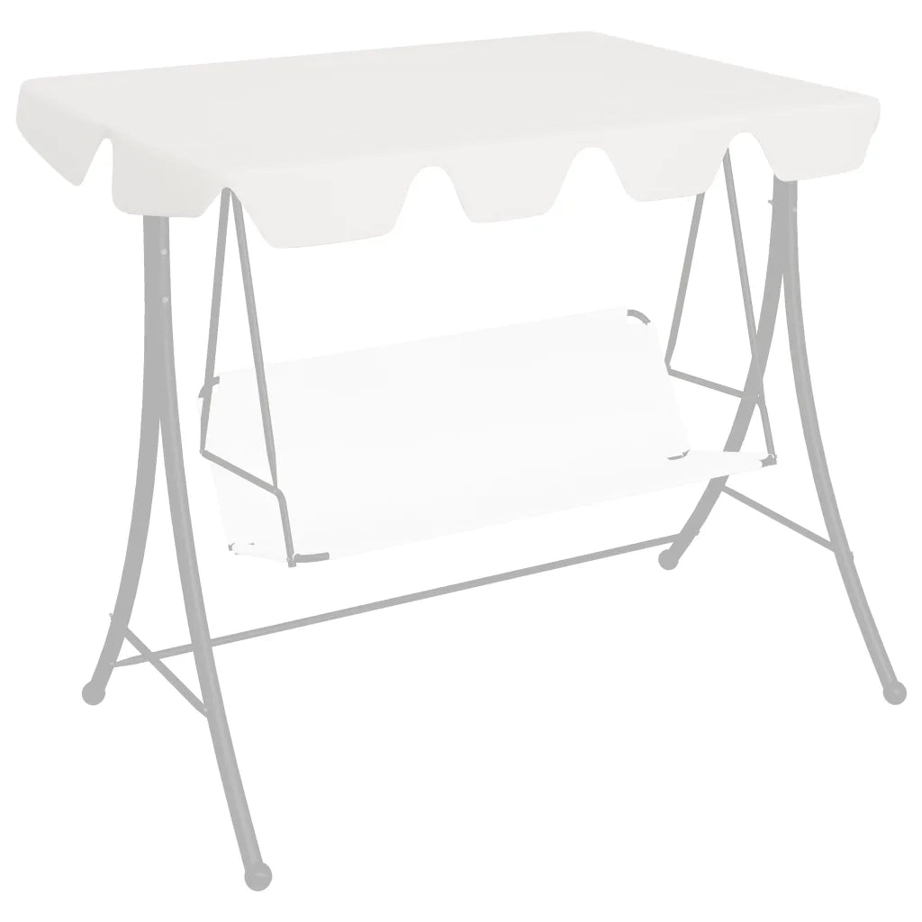 Baldacchino per Dondolo Giardino Bianco 150/130x105/70 cm CFW7442069
