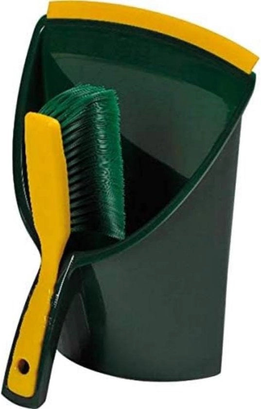 Set di attrezzi in plastica 2 pezzi - rastrello e grattacielo - verde giallo