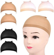 Pruikkapelli in Nylon - Adattivi/Elastici - Soffici/Duraturi - Colorati/Capelli Neri - Adatti per Feste/Abiti da Costume - Pruikkapelli