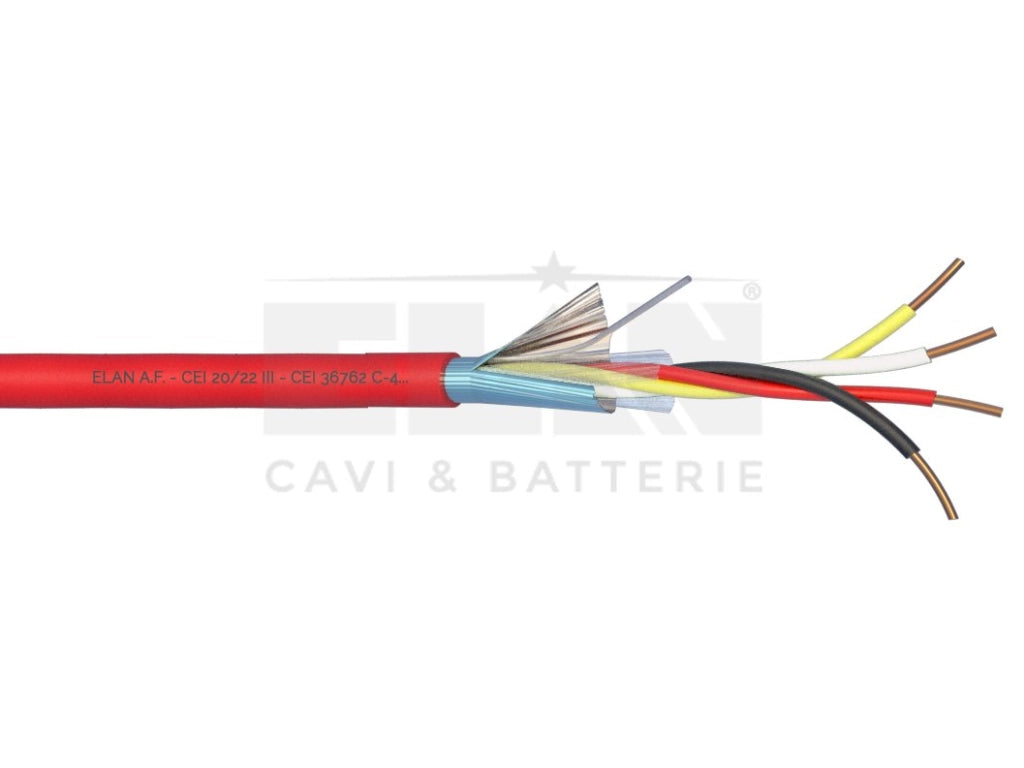 MATASSA CAVO ELAN ANTINCENDIO TW + SCHERMO 4X8/10 PVC RIGIDO 034801R 100MT