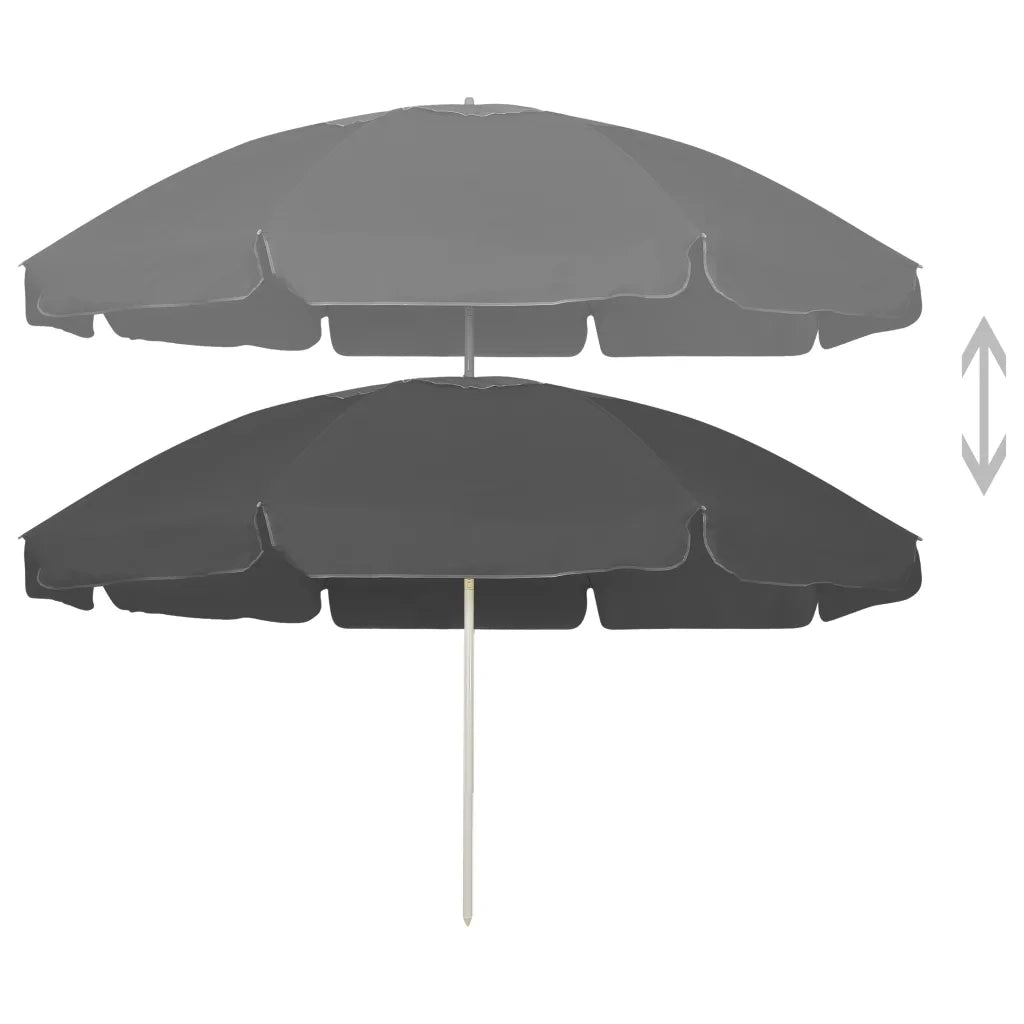 Ombrellone da Spiaggia Antracite 240 cm 314714