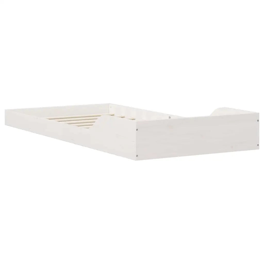 Struttura del letto-Giroletto-Rete del Letto Bianco 100 x 210 cm Pino massello 582558