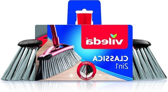 Bezem 2-in-1 per Pavimento e Mobili - Stoffa e Capelli - Grigio